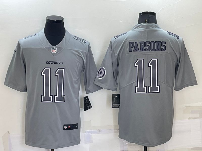 Men Dallas Cowboys #11 Parsons Grey 2022 Nike Limited Vapor Untouchable NFL Jerseys